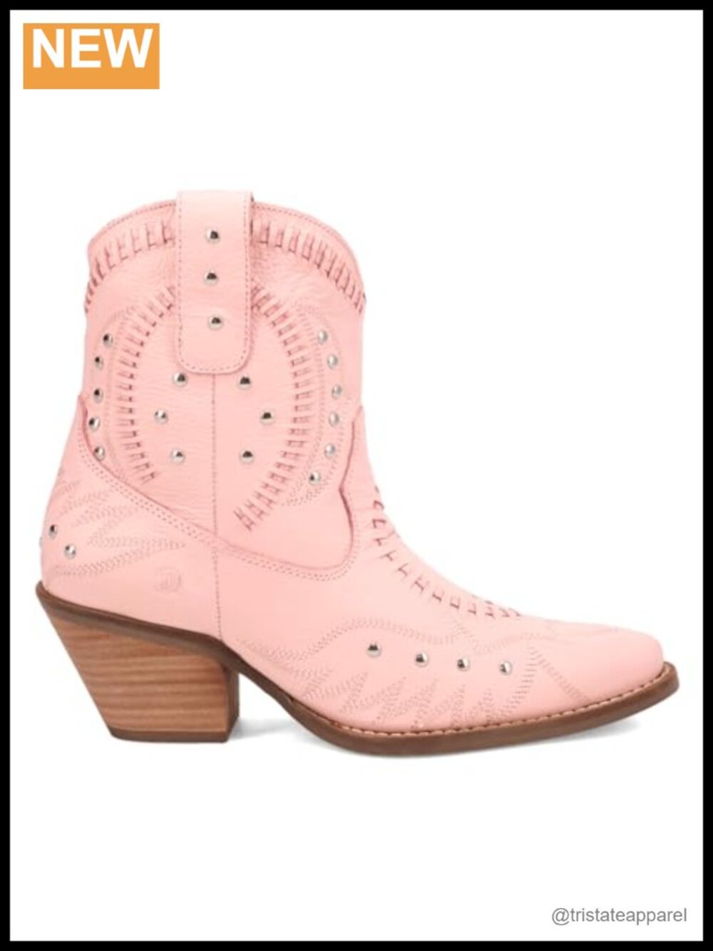 Dingo Women's Ankle Boots Pull-On Leather Booties Snip Toe Block Heel
